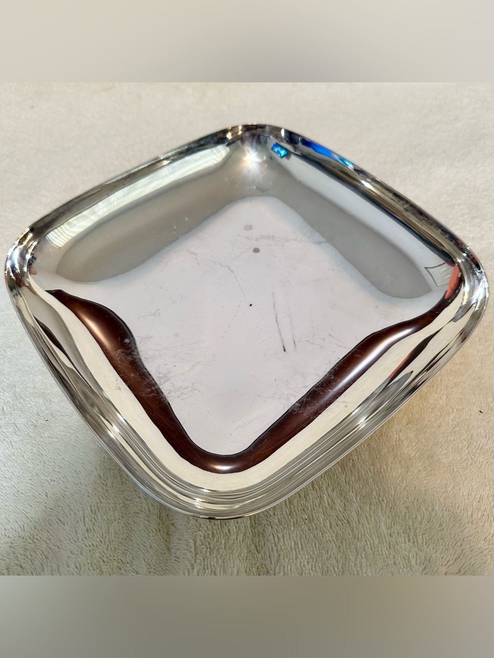 Vintage Reed & Barton Embassy Silverplate Square Bowl 1141 MCM Serving Dish 8"